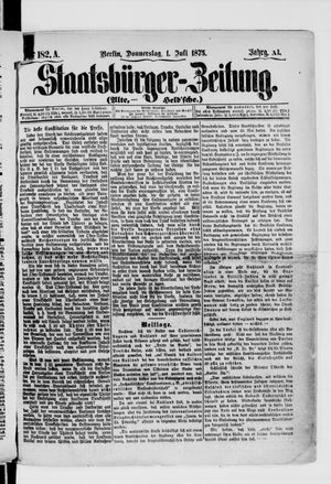 Staatsbürger-Zeitung on Jul 1, 1875