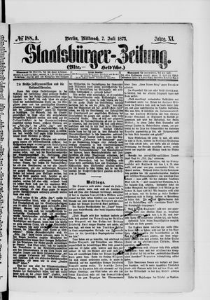 Staatsbürger-Zeitung vom 07.07.1875