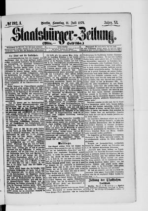 Staatsbürger-Zeitung vom 11.07.1875
