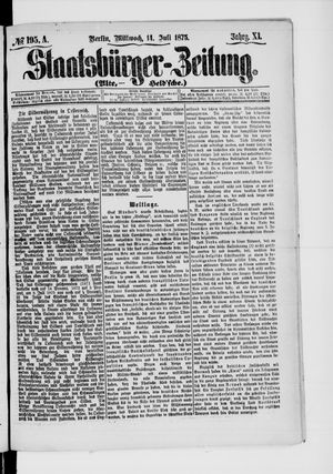Staatsbürger-Zeitung on Jul 14, 1875