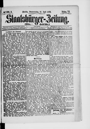 Staatsbürger-Zeitung on Jul 15, 1875