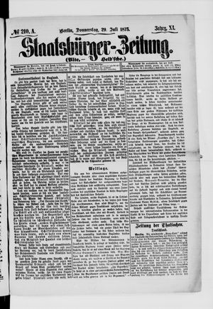 Staatsbürger-Zeitung vom 29.07.1875