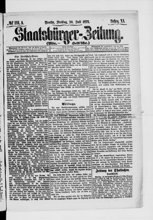 Staatsbürger-Zeitung vom 30.07.1875