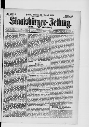 Staatsbürger-Zeitung on Aug 10, 1875