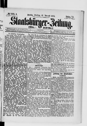 Staatsbürger-Zeitung on Aug 13, 1875