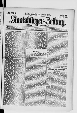 Staatsbürger-Zeitung on Aug 15, 1875