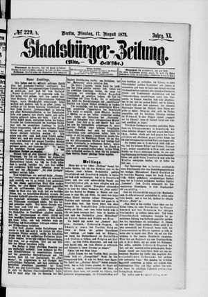 Staatsbürger-Zeitung on Aug 17, 1875