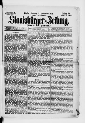 Staatsbürger-Zeitung on Sep 5, 1875