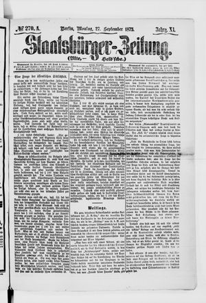 Staatsbürger-Zeitung on Sep 27, 1875