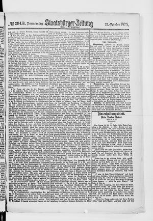 Staatsbürger-Zeitung vom 21.10.1875