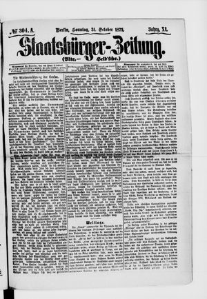 Staatsbürger-Zeitung on Oct 31, 1875