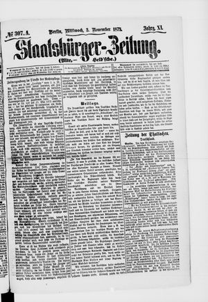 Staatsbürger-Zeitung vom 03.11.1875