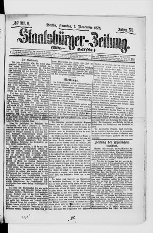 Staatsbürger-Zeitung vom 07.11.1875