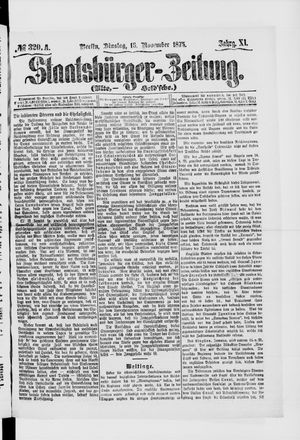 Staatsbürger-Zeitung on Nov 16, 1875