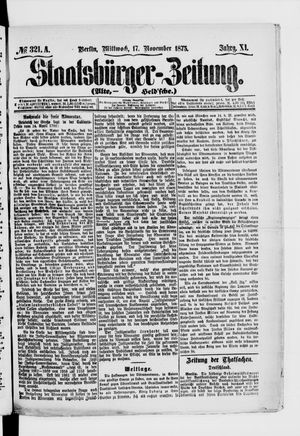 Staatsbürger-Zeitung vom 17.11.1875