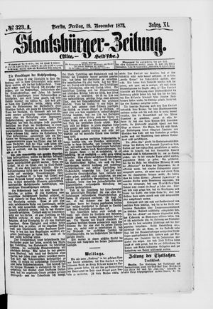 Staatsbürger-Zeitung vom 19.11.1875