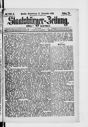 Staatsbürger-Zeitung vom 25.11.1875