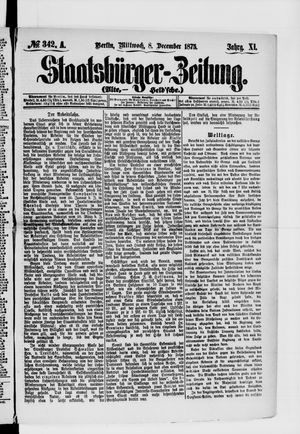 Staatsbürger-Zeitung on Dec 8, 1875