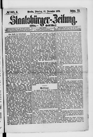 Staatsbürger-Zeitung on Dec 14, 1875