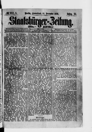 Staatsbürger-Zeitung on Dec 18, 1875