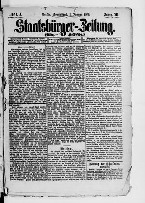 Staatsbürger-Zeitung vom 01.01.1876