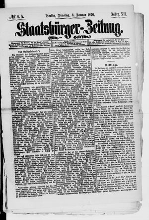 Staatsbürger-Zeitung vom 04.01.1876