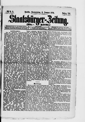 Staatsbürger-Zeitung vom 06.01.1876