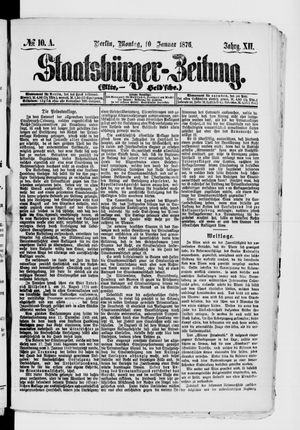 Staatsbürger-Zeitung vom 10.01.1876