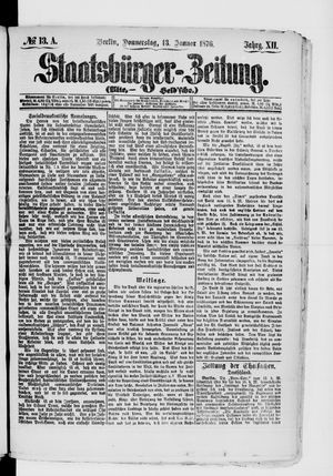 Staatsbürger-Zeitung on Jan 13, 1876