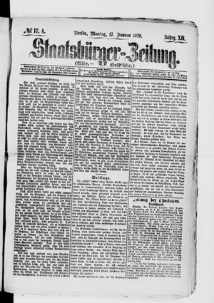 Staatsbürger-Zeitung on Jan 17, 1876