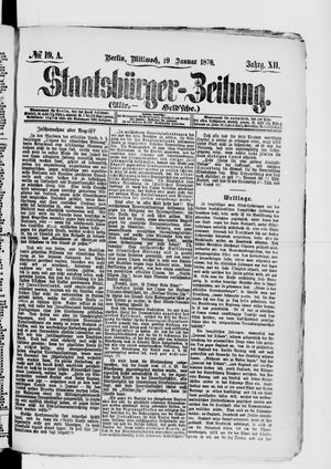 Staatsbürger-Zeitung on Jan 19, 1876