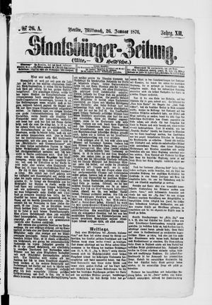 Staatsbürger-Zeitung vom 26.01.1876