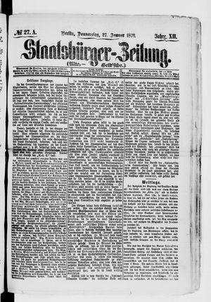 Staatsbürger-Zeitung vom 27.01.1876