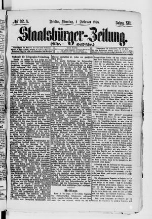 Staatsbürger-Zeitung on Feb 1, 1876