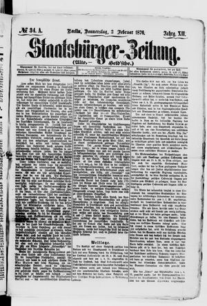 Staatsbürger-Zeitung vom 03.02.1876