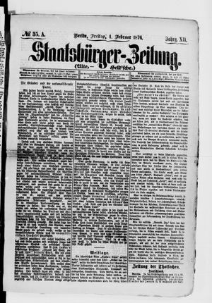 Staatsbürger-Zeitung on Feb 4, 1876