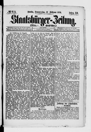 Staatsbürger-Zeitung on Feb 10, 1876
