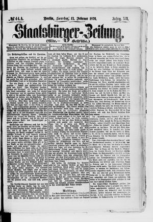 Staatsbürger-Zeitung vom 13.02.1876