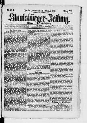 Staatsbürger-Zeitung vom 19.02.1876