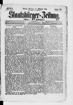 Staatsbürger-Zeitung vom 21.02.1876