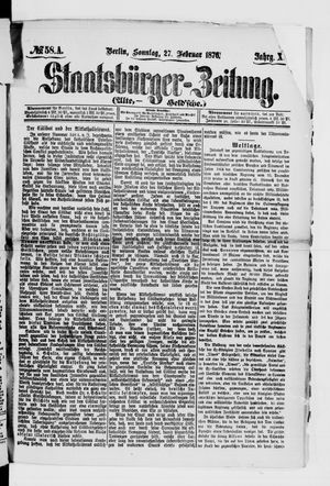 Staatsbürger-Zeitung vom 27.02.1876
