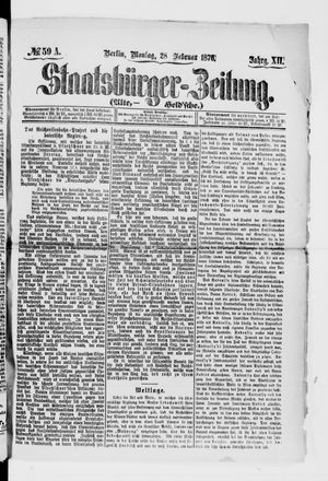 Staatsbürger-Zeitung vom 28.02.1876