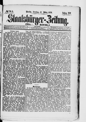 Staatsbürger-Zeitung on Mar 10, 1876