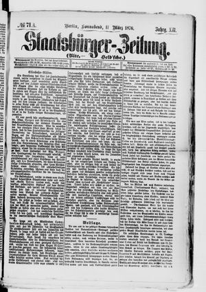 Staatsbürger-Zeitung vom 11.03.1876
