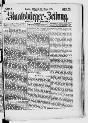 Staatsbürger-Zeitung on Mar 15, 1876