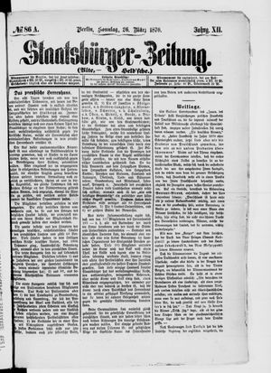 Staatsbürger-Zeitung vom 26.03.1876