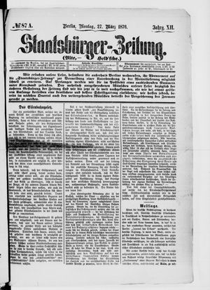 Staatsbürger-Zeitung on Mar 27, 1876