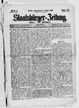 Staatsbürger-Zeitung vom 06.04.1876