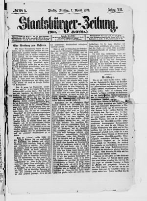 Staatsbürger-Zeitung vom 07.04.1876