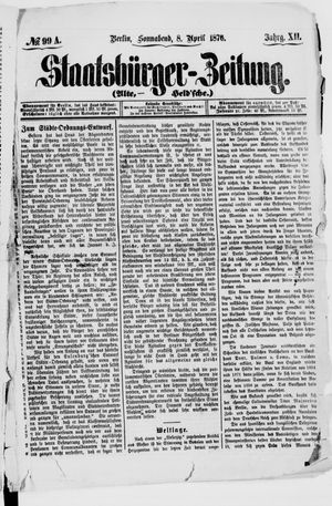 Staatsbürger-Zeitung vom 08.04.1876